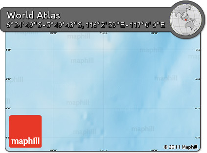 Physical Map of the Area around 6° 7' 16" S, 116° 31' 30" E