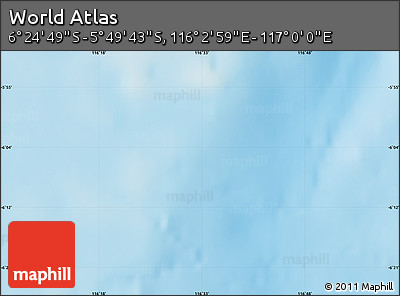 Physical Map of the Area around 6° 7' 16" S, 116° 31' 30" E