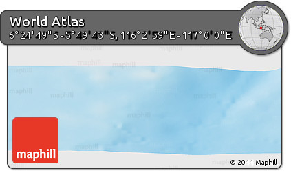 Physical Panoramic Map of the Area around 6° 7' 16" S, 116° 31' 30" E