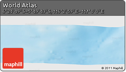 Physical Panoramic Map of the Area around 6° 7' 16" S, 116° 31' 30" E