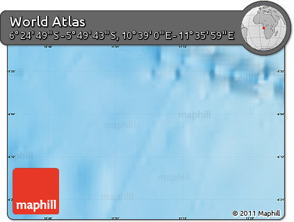 Physical Map of the Area around 6° 7' 16" S, 11° 7' 30" E