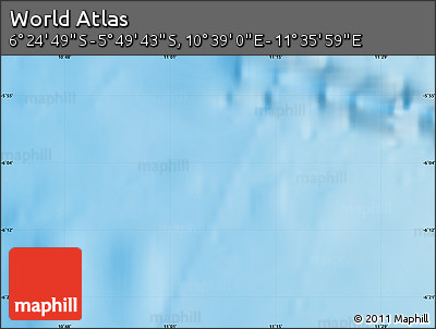 Physical Map of the Area around 6° 7' 16" S, 11° 7' 30" E