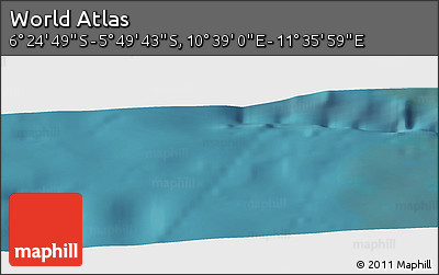 Satellite Panoramic Map of the Area around 6° 7' 16" S, 11° 7' 30" E