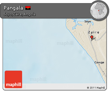 Shaded Relief 3D Map of Pangala