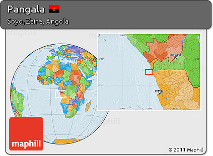 Political Location Map of Pangala