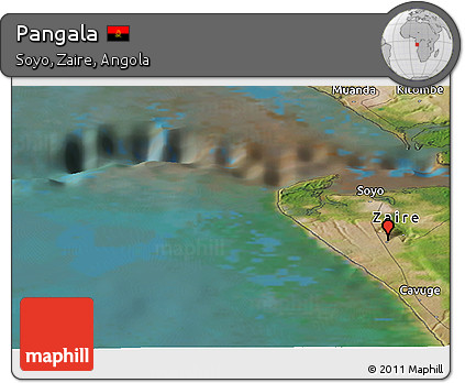 Satellite Panoramic Map of Pangala