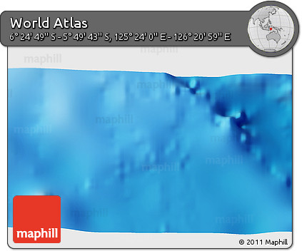 Physical 3D Map of the Area around 6° 7' 16" S, 125° 52' 30" E