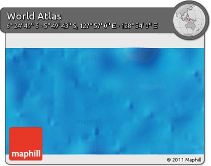 Physical 3D Map of the Area around 6° 7' 16" S, 128° 25' 30" E