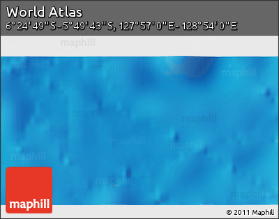 Physical 3D Map of the Area around 6° 7' 16" S, 128° 25' 30" E