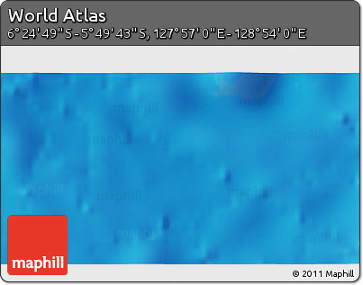 Physical 3D Map of the Area around 6° 7' 16" S, 128° 25' 30" E