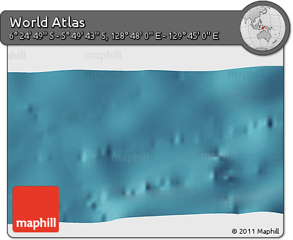 Satellite 3D Map of the Area around 6° 7' 16" S, 129° 16' 30" E