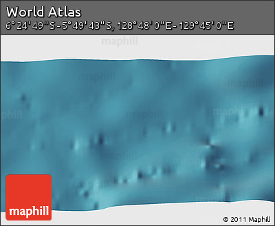 Satellite 3D Map of the Area around 6° 7' 16" S, 129° 16' 30" E