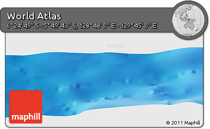 Physical Panoramic Map of the Area around 6° 7' 16" S, 129° 16' 30" E