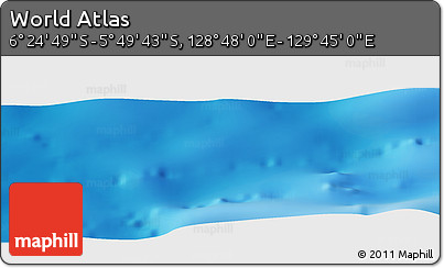 Physical Panoramic Map of the Area around 6° 7' 16" S, 129° 16' 30" E