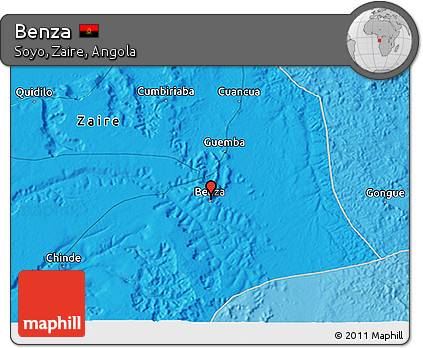 Political 3D Map of Benza