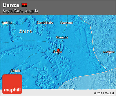 Political 3D Map of Benza