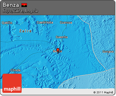 Political 3D Map of Benza