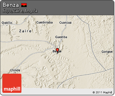 Shaded Relief 3D Map of Benza