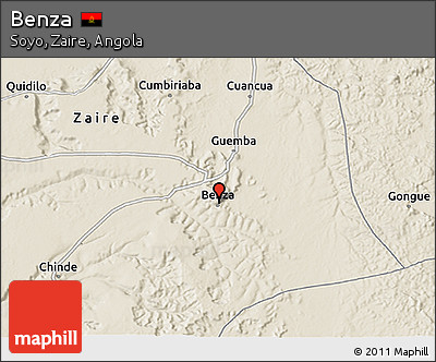 Shaded Relief 3D Map of Benza