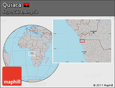 Gray Location Map of Quiaca