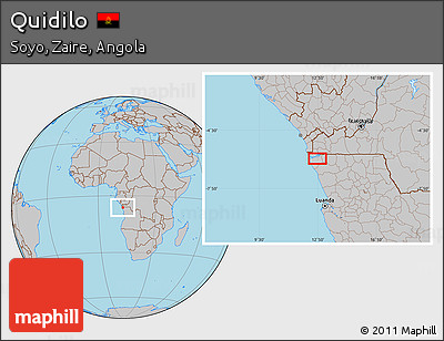 Gray Location Map of Quidilo
