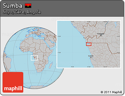 Gray Location Map of Sumba