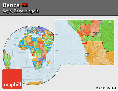 Political Location Map of Benza