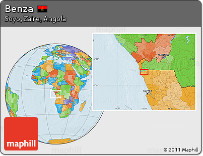 Political Location Map of Benza
