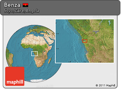 Satellite Location Map of Benza