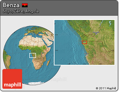 Satellite Location Map of Benza