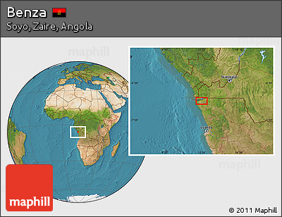 Satellite Location Map of Benza