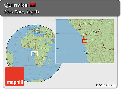 Savanna Style Location Map of Quinvica