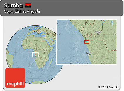 Savanna Style Location Map of Sumba, hill shading