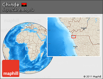 Shaded Relief Location Map of Chinde