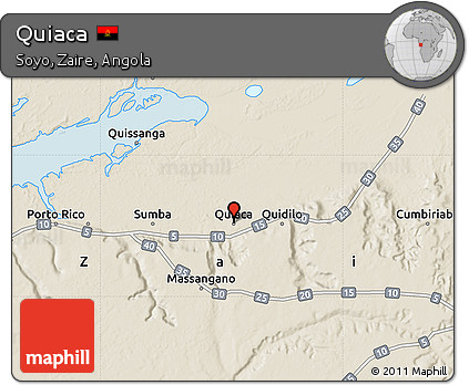 Shaded Relief Map of Quiaca
