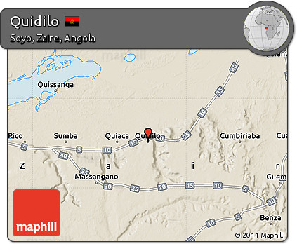 Shaded Relief Map of Quidilo