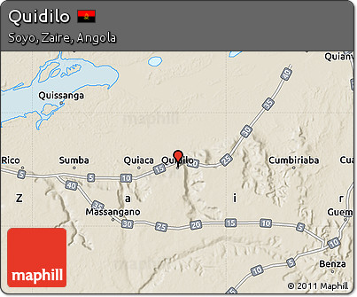 Shaded Relief Map of Quidilo