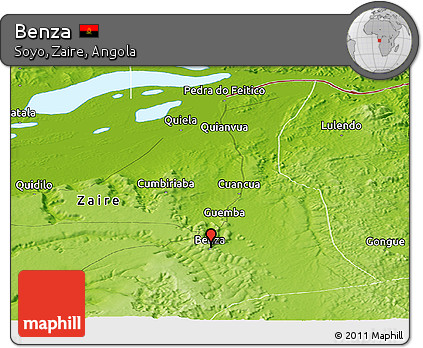 Physical Panoramic Map of Benza