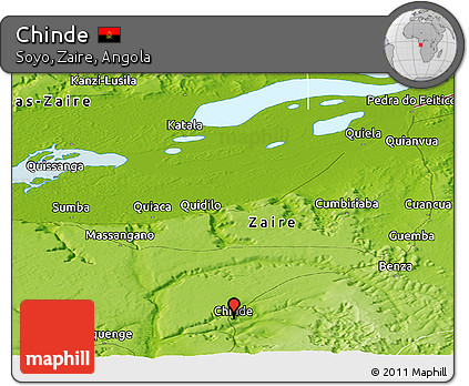 Physical Panoramic Map of Chinde