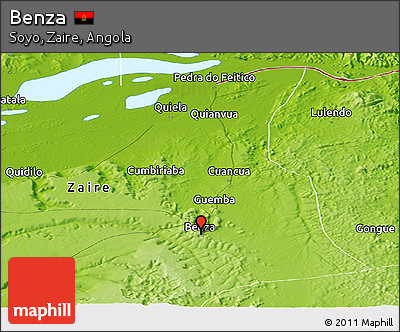 Physical Panoramic Map of Benza