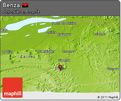 Physical Panoramic Map of Benza