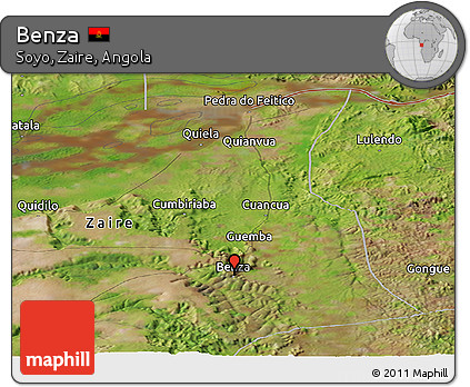 Satellite Panoramic Map of Benza