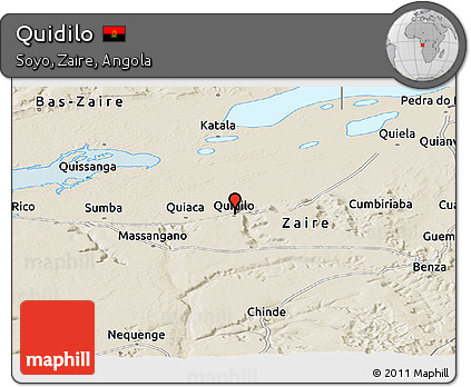 Shaded Relief Panoramic Map of Quidilo
