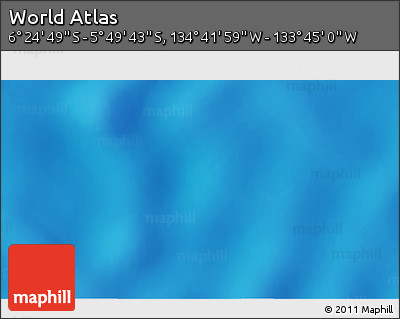 Physical 3D Map of the Area around 6° 7' 16" S, 134° 13' 29" W