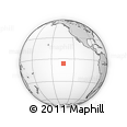 Outline Map of the Area around 6° 7' 16" S, 134° 13' 29" W, rectangular outline