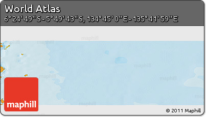 Political Panoramic Map of the Area around 6° 7' 16" S, 135° 13' 29" E