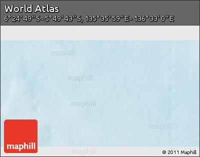 Physical 3D Map of the Area around 6° 7' 16" S, 136° 4' 29" E