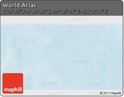 Physical 3D Map of the Area around 6° 7' 16" S, 136° 4' 29" E