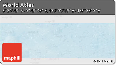Physical Panoramic Map of the Area around 6° 7' 16" S, 136° 4' 29" E