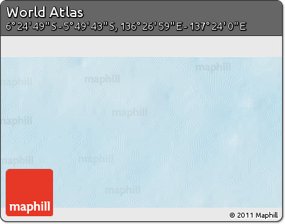 Physical 3D Map of the Area around 6° 7' 16" S, 136° 55' 30" E